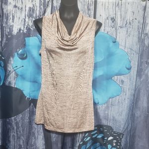 Worthington cowl neck sleeveless top sz M